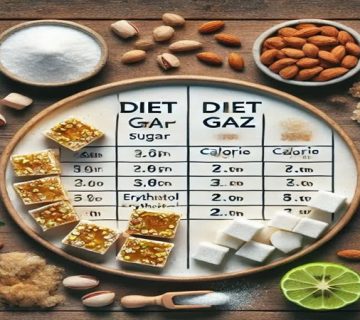 بررسی کالری گز رژیمی | گز و شیرینی آریا | بهترین گز اصفهان | بهترین گز رژیمی اصفهان | گز رژیمی |بررسی گز رژیمی
